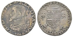 1/2 Taler, 1580, Philipp II., Maastricht, Vanh. 301.MA, beschnitten, ...