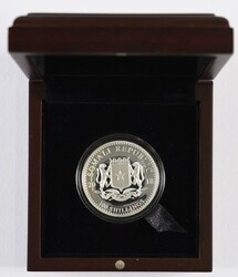 100 Shillings, 2018, African Wildlife - Elephant, 1 oz Silber, auf 1 ...