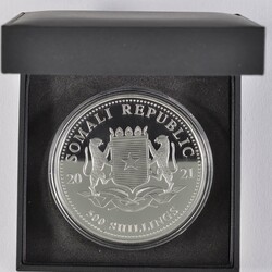 500 Shilling, 2021, African Wildlife - Elephant, 5 oz Silber, in ...