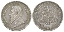 5 Shillings, 1892, KM 8.2, Dav. 60, kl. Rf., Kratzer, ss + ...