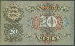 Estland, Eesti Pank, 20 Krooni 1932. P-64a, I/ unc