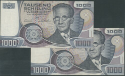 Östereichische Nationalbank, 2x 1000 Schillling 3.1.1983, Ser. U ...