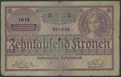Österreich, Nationalbank (1923-1933), Lot 6 St.: 10 Tsd. Kronen ...