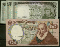 Portugal, Banco de Portugal, 7St.: 20 Escudos 26.5.1964 (II) Pick 167 ...