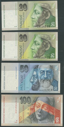 Slowakei Set 4 St.: 20 Korun 6.9.2004 und 20 Korun 20.10.2006 (P-20f ...