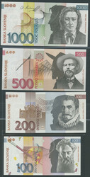 Slowenien, Set, 7 St.: 10, 20, 50 Tolarjev 15.1.1992 (P-11-13); 100 ...