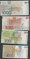 Slowenien, Set, 7 St.: 10, 20, 50 Tolarjev 15.1.1992 (P-11-13); 100 ...