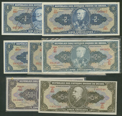 Brasilien, Lot von ca. 94 Banknoten Republik und die Zentralbank ...