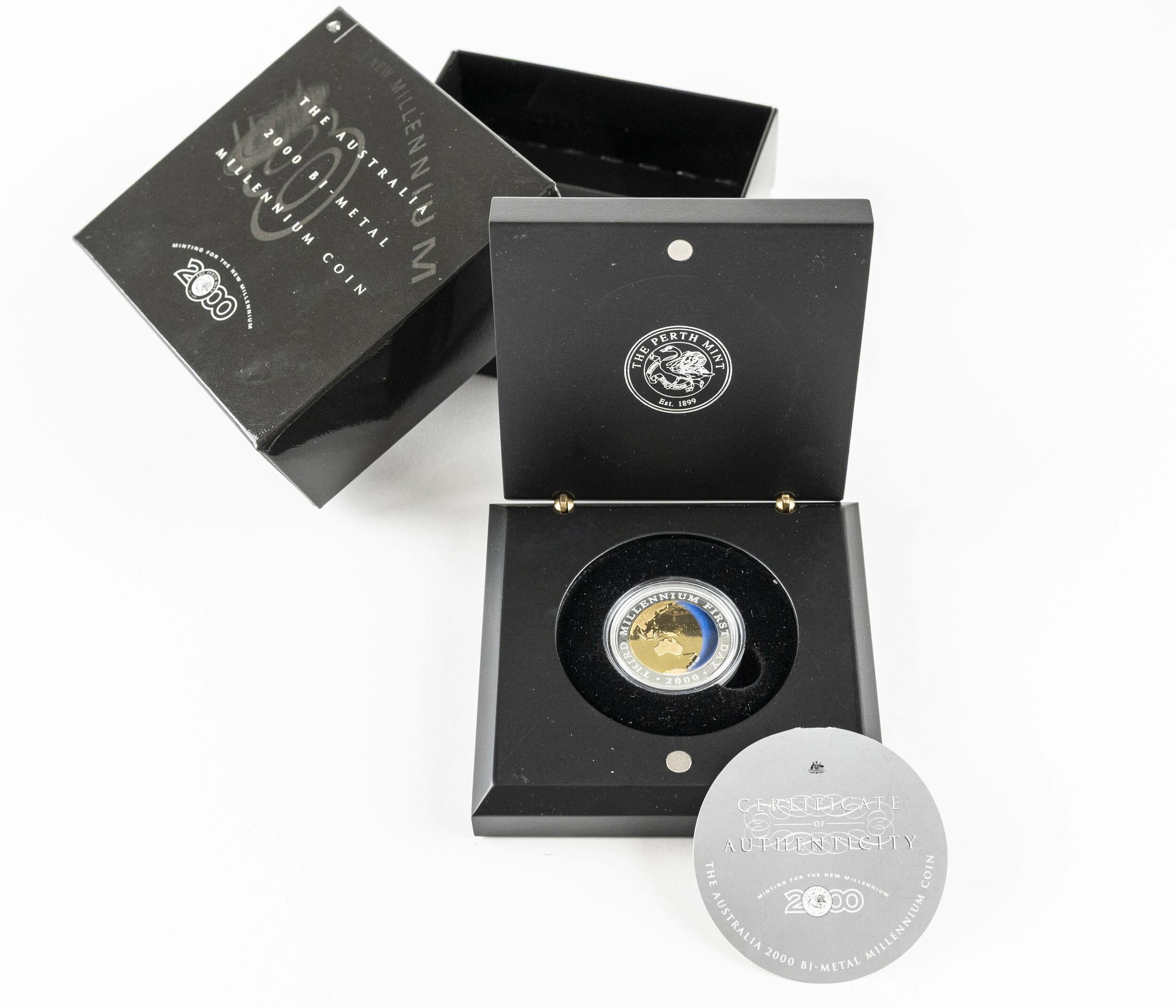 20 Dollar, Bimetall, 2000, Drittes Jahrtausend, KM 519, in ...