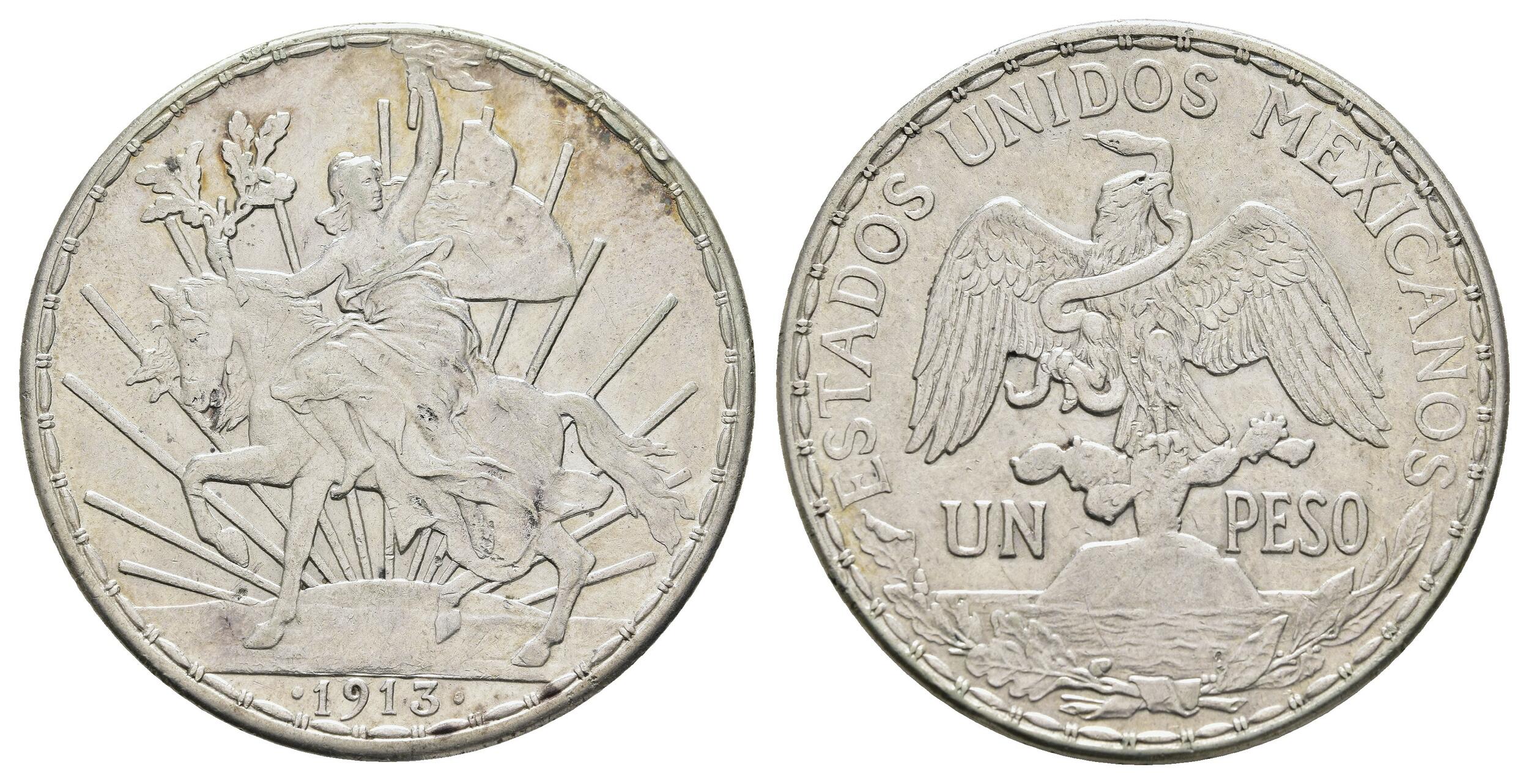 1 Peso, 1913, KM 453, ss