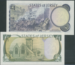 Jersey, 2 St: 1 Pound o. D (1976-88) P- 11b; 1 Pound o. D (1993) ...