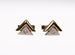 Trianguläre Brillant Manschettenknöpfe, 750 Weiß- und Gelbgold, 2 ...