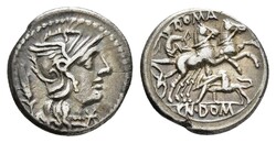 MÜNZEN RÖMISCHE REPUBLIK, Cn. Domitius Ahenobarbus, Denar (3,85g) ...