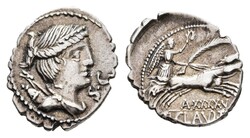 MÜNZEN RÖMISCHE REPUBLIK, Ti. Claudius Nero, Denar (Serratus)(3 ...