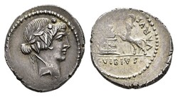 MÜNZEN RÖMISCHE REPUBLIK, C. Vibius Varus, Denar (3,94g), 42 v.Chr. ...