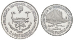 2000 und 1000 Ekuele, 1978, KM 36, 35, Felder lt. berieben u. ...