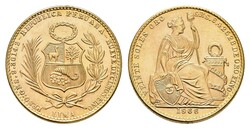 20 Soles, Gold, 1966, Fb. 80, wz. Kr., vz.  Automatically generated ...