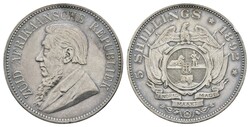5 Shillings, 1892, Single Shaft, KM 8.1, Dav. 60,berieben/gereinigt, ...