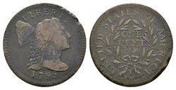 1 Cent, 1795, Liberty Cap, KM 13, Rf., ss.  Automatically generated ...