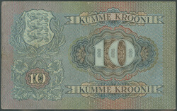 Estland, Eesti Pank, 3x 10 Krooni 1937, P-67a, Erh. III-IV/F-VG ...