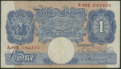 Großbritannien, Lot 9 St.: 10 Schilling (1940-48) P-366, IV; 1 Pound ...