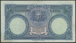 Lettland, Latvijas Bankas, 50 Latu 1934 (III) P-20a und 25 Latu 1938 ...