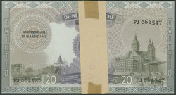 Niederlande, orig. Bündel mit 20x 20 Gulden Amsterdam 19.3.1941, Ser ...