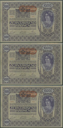Österreich, Österreichisch-ungarische Bank, 3 St.: 10.000 Kronen 2 ...