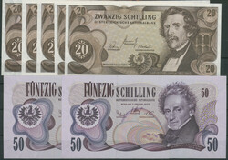 Österreich, Österreichische Nationalbank, II. Republik 7 St.: 5x 20 ...