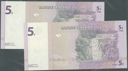Kongo, Banque Centrale Du Congo, 4 St.: 2x1 Franc 01.11.1997 (II)Pick ...