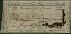 Brasilien, Imperio do Brasil, 5 Mil. Reis o.D. (1833), Pick A153a, ...
