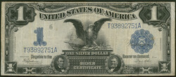 USA, Silver Certificates, 1 Dollar 1899, Ser. T93892751A Sign. ...