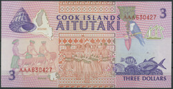 Cook-Inseln, Lot 4 St.: 2x3 Dollars o. D. (1987) Pick 3a; 20 Dollars ...