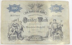 Deutschland, kl. Album mit Länderbanknoten, Badische Bank, Hessische ...
