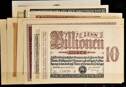 Deutschland, kleine Schachtel Konvolut Banknoten und etw. ...