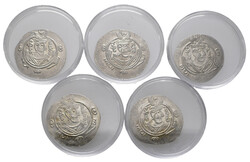 Lot zu fünf 1/2 Drachmen der abbasidischen Gouverneure von ...