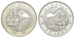 50 Leke, 1988, Albanian Railroad, Felder, KM 62, minimal berieben, ...