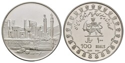 100 Rials, SH 1350 (1971), Mohammed Riza Pahlevi, 2.500 Jahre ...
