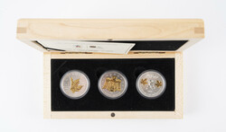 Set zu 3x 5 Dollars, 2010, Olympia Vancouver, je 1 oz Silber, im ...