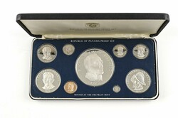 1 Centesimo bis 20 Balboas, 1975, Proof Set, im lt. lädierten ...