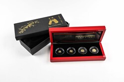 Set zu 10, 25, 50, 100 Francs, 2021, in der Panda Metric Fractional ...