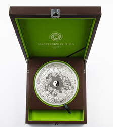 25 Dollars, 2018, Giant Panda, 1 kg Silber, in Schatulle, PP