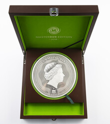 25 Dollars, 2018, Giant Panda, 1 kg Silber, in Schatulle, PP