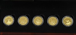 Set zu 5x 10.000 Francs, Gold, 2022, African Springbok Premium Gold ...