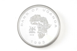 10000 Shillings, 1993, Endangered Wildlife - Nashorn, 1 kg Silber, KM ...