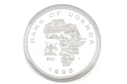 5000 Shillings, 1993, Endangered Wildlife - Leopard, 1/2 kg Silber, ...