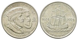 1/2 Dollar, 1924, Huguenot-Walloon Tercentenary, KM 154, wz. Kr., vz