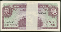 Großbritannien, Bündel mit 100 x 1 Pound o. D (1962) mit ...
