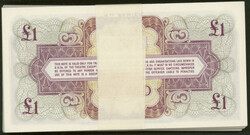 Großbritannien, Bündel mit 100 x 1 Pound o. D (1962) mit ...