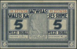 Lettland, 5 Rubel o. D (1919), Pick 3, I-/ auncAutomatically ...